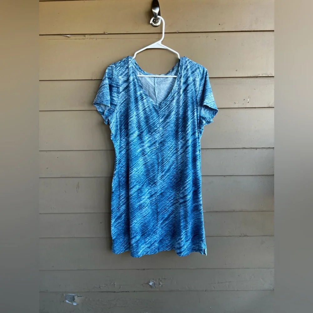 Pure J.Jill Print T-Shirt Dress - Size Large - Loose Fit Comfy Beach